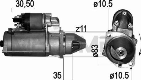 Messmer 220820A - Стартер autospares.lv