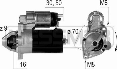 Messmer 220214A - Стартер autospares.lv