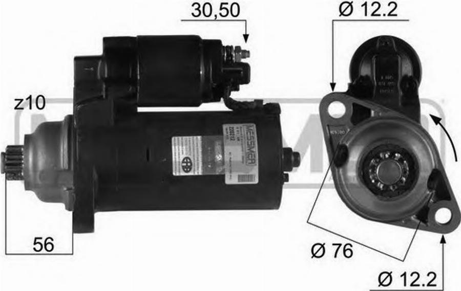 Messmer 220212 - Стартер autospares.lv