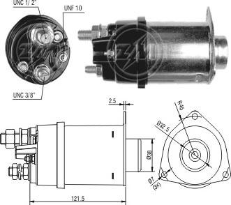 Messmer ZM451 - Тяговое реле, соленоид, стартер autospares.lv