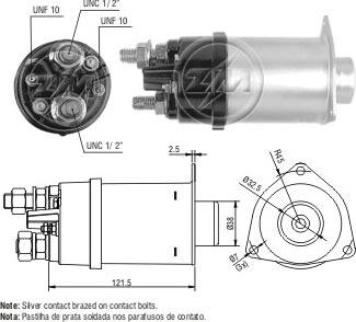 Messmer ZM461 - Тяговое реле, соленоид, стартер autospares.lv