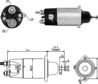 Messmer ZM4898 - Тяговое реле, соленоид, стартер autospares.lv