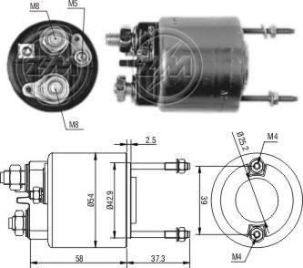 Messmer ZM596 - Тяговое реле, соленоид, стартер autospares.lv