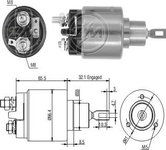 Messmer ZM575 - Тяговое реле, соленоид, стартер autospares.lv