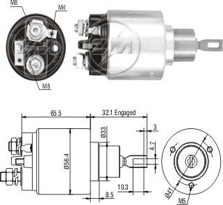 Messmer ZM578 - Тяговое реле, соленоид, стартер autospares.lv