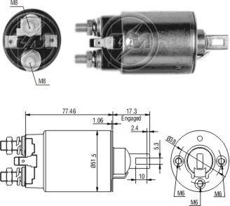 Messmer ZM690 - Тяговое реле, соленоид, стартер autospares.lv