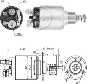 Messmer ZM640 - Тяговое реле, соленоид, стартер autospares.lv