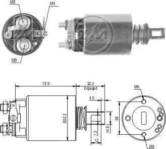 Messmer ZM686 - Тяговое реле, соленоид, стартер autospares.lv