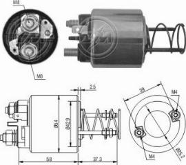 Messmer ZM1594 - Тяговое реле, соленоид, стартер autospares.lv