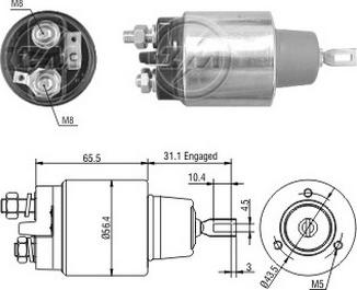 Messmer ZM1575 - Тяговое реле, соленоид, стартер autospares.lv