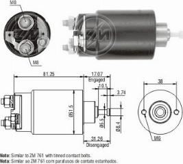 Messmer ZM1761C - Тяговое реле, соленоид, стартер autospares.lv