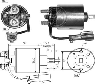 Messmer ZM1719 - Тяговое реле, соленоид, стартер autospares.lv