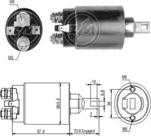 Messmer ZM893 - Тяговое реле, соленоид, стартер autospares.lv