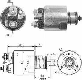 Messmer ZM3491 - Тяговое реле, соленоид, стартер autospares.lv