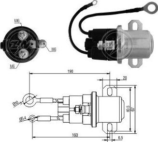 Messmer ZM3408 - Тяговое реле, соленоид, стартер autospares.lv