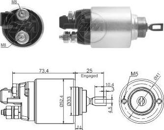 Messmer ZM382 - Тяговое реле, соленоид, стартер autospares.lv