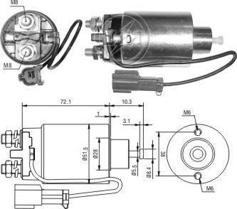 Messmer ZM792 - Тяговое реле, соленоид, стартер autospares.lv