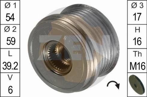 Messmer ZN5449 - Шкив генератора, муфта autospares.lv