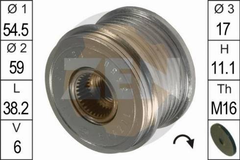 Messmer ZN5450 - Шкив генератора, муфта autospares.lv