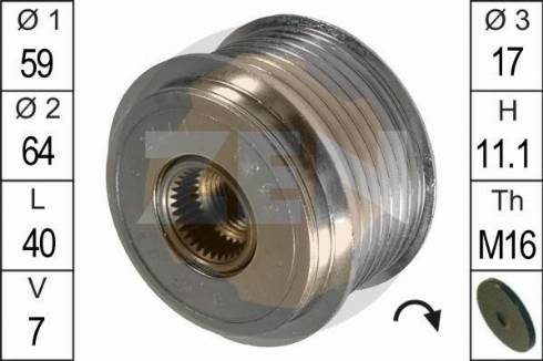 Messmer ZN5431 - Шкив генератора, муфта autospares.lv