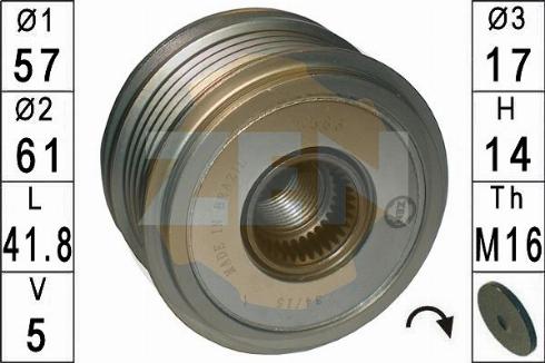 Messmer ZN5583 - Шкив генератора, муфта autospares.lv