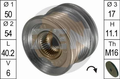 Messmer ZN5395 - Шкив генератора, муфта autospares.lv