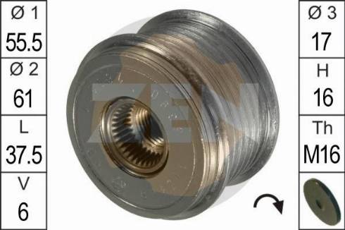 Messmer ZN5390 - Шкив генератора, муфта autospares.lv