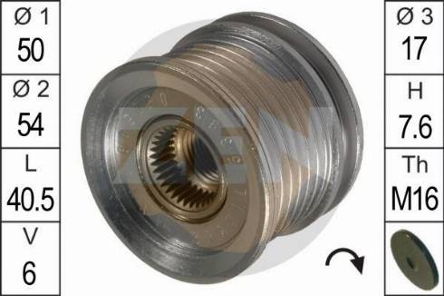 Messmer ZN5393 - Шкив генератора, муфта autospares.lv