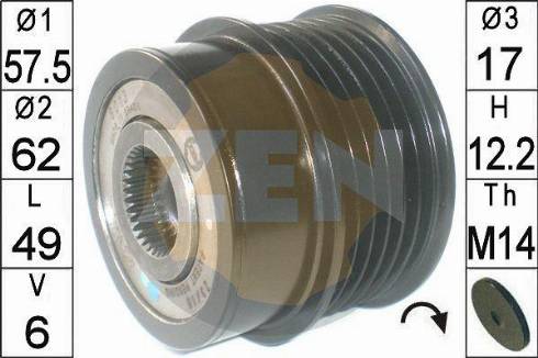 Messmer ZN6013 - Шкив генератора, муфта autospares.lv