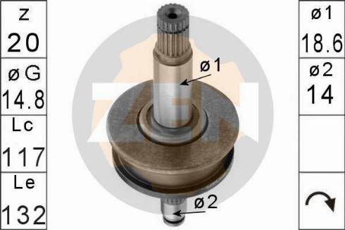 Messmer ZN0957 - Ведущая шестерня, бендикс, стартер autospares.lv