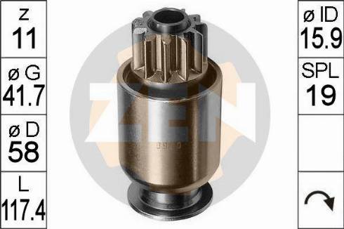 Messmer ZN0920 - Ведущая шестерня, бендикс, стартер autospares.lv