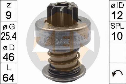 Messmer ZN0442 - Ведущая шестерня, бендикс, стартер autospares.lv