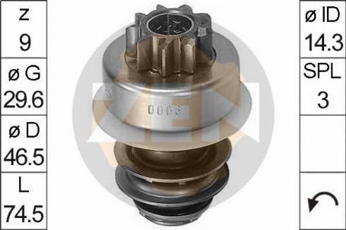 Messmer ZN0006 - Ведущая шестерня, бендикс, стартер autospares.lv