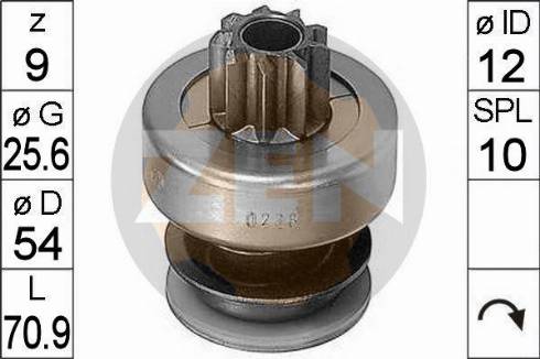 Messmer ZN0228 - Ведущая шестерня, бендикс, стартер autospares.lv