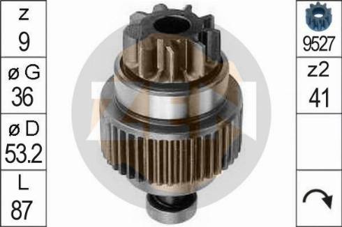 Messmer ZN0790 - Ведущая шестерня, бендикс, стартер autospares.lv