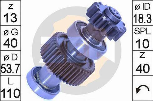 Messmer ZN1555 - Ведущая шестерня, бендикс, стартер autospares.lv