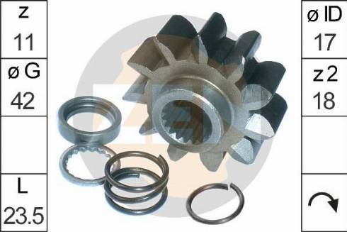 Messmer ZN12609 - Ведущая шестерня, бендикс, стартер autospares.lv