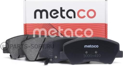 METACO 3000-410 - Тормозные колодки, дисковые, комплект autospares.lv