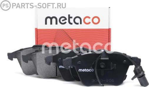 METACO 3000-101 - Тормозные колодки, дисковые, комплект autospares.lv