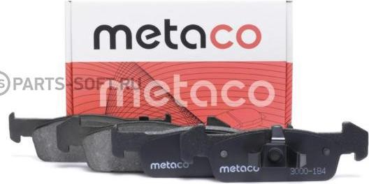 METACO 3000-184 - Тормозные колодки, дисковые, комплект autospares.lv