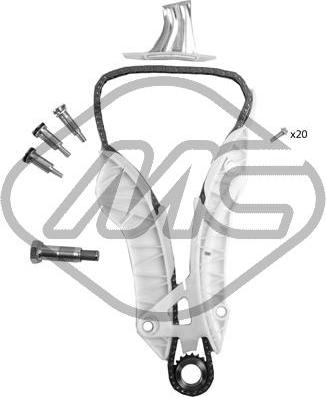 Metalcaucho 58314 - Комплект цепи привода распредвала autospares.lv