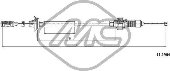 Metalcaucho 80900 - Тросик газа autospares.lv