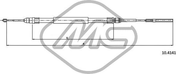 Metalcaucho 80661 - Тросик, cтояночный тормоз autospares.lv