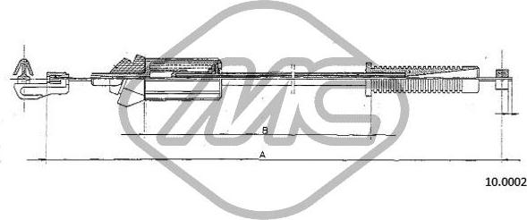 Metalcaucho 80896 - Тросик газа autospares.lv