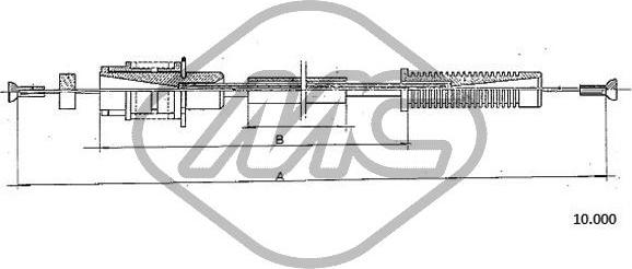 Metalcaucho 80891 - Тросик газа autospares.lv