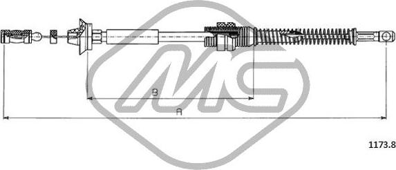 Metalcaucho 81548 - Тросик газа autospares.lv