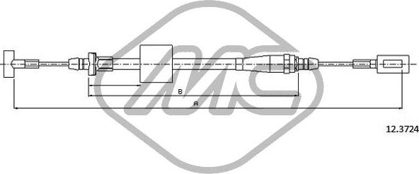 Metalcaucho 81394 - Тросик, cтояночный тормоз autospares.lv