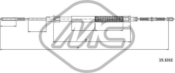 Metalcaucho 83246 - Тросик, cтояночный тормоз autospares.lv