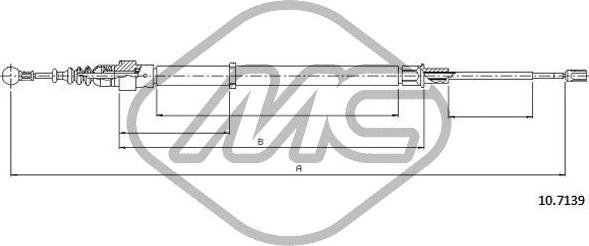 Metalcaucho 83251 - Тросик, cтояночный тормоз autospares.lv