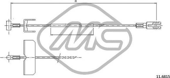 Metalcaucho 82370 - Тросик, cтояночный тормоз autospares.lv